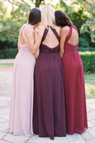 img 1 attached to Elegant Halter Chiffon Bridesmaid Dress For Prom & Evening Gowns