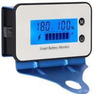 🚤 advanced ipx7 waterproof battery monitor: supnova motorcycle golf cart boat battery tester with buzzer alarm and temperature (blue with bracket) logo