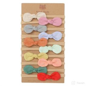 img 2 attached to 🎀 ZYSC Baby Girl Headbands and Bows: Delicate Nylon Hairbands for Newborns, Infants, and Toddlers