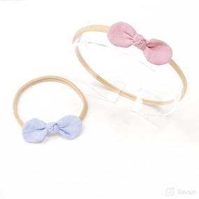 img 1 attached to 🎀 ZYSC Baby Girl Headbands and Bows: Delicate Nylon Hairbands for Newborns, Infants, and Toddlers