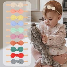 img 3 attached to 🎀 ZYSC Baby Girl Headbands and Bows: Delicate Nylon Hairbands for Newborns, Infants, and Toddlers