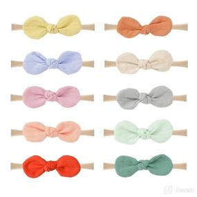 img 4 attached to 🎀 ZYSC Baby Girl Headbands and Bows: Delicate Nylon Hairbands for Newborns, Infants, and Toddlers