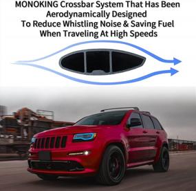 img 2 attached to Enhance Your Jeep Grand Cherokee'S Cargo Capacity With MONOKING Roof Rack Cross Bars - Lightweight Aluminum Racks For Kayaks And Luggage With 180LBS Load Capacity