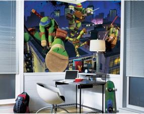 img 3 attached to Teenage Mutant Ninja Turtles Cityscape Wall Mural 10.5Ft X 6Ft RoomMates JL1297M Spray And Stick Removable Decal