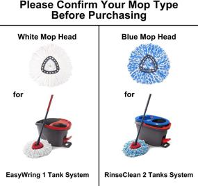 img 1 attached to 🧼 5-Pack Blue RinseClean Spin Mop Refills for 2 Tank System Triangle Mop-Head - Microfiber Mop ideal for Easy Floor Cleaning