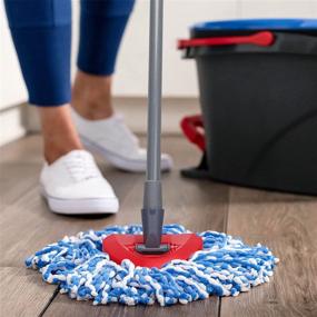 img 2 attached to 🧼 5-Pack Blue RinseClean Spin Mop Refills for 2 Tank System Triangle Mop-Head - Microfiber Mop ideal for Easy Floor Cleaning