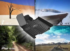 img 1 attached to 3W Floor Mats Compatible 2020 2021 TPE All Weather Custom Fit Floor Liner 2Nd Row Full Set Car Liners Interior Accessories