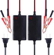 🔌 efficient 2pcs 12v to 14.8v automatic lead acid battery charger/maintainer - 1.2a trickle charger for car, truck, boat, motorcycle, rv, lawn tractor logo