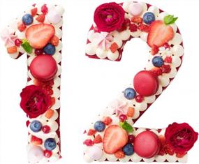 img 4 attached to EORTA 0-8 Формы для трафаретов для тортов с цифрами: DIY Свадьба День рождения Годовщина Многослойные торты с 12-дюймовыми начинками с арабскими цифрами!