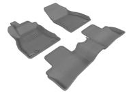 3d maxpider complete set custom fit all-weather floor mat for select nissan juke models - kagu rubber (gray) logo