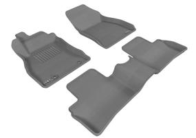 img 4 attached to 3D MAXpider Complete Set Custom Fit All-Weather Floor Mat For Select Nissan Juke Models - Kagu Rubber (Gray)