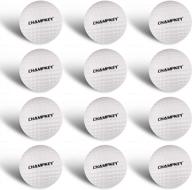 мячи для гольфа champkey flytech hybrid foam - упаковка из 6 или 12 для занятий в помещении и на открытом воздухе | уменьшенная дальность полета для реалистичной игры | идеальный тренировочный инструмент (белый, 12 шт. в упаковке) логотип