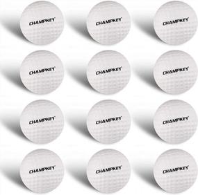 img 1 attached to Champkey FLYTECH Hybrid Foam Golf Balls - Pack Of 6 Or 12 For Indoor/Outdoor Practice | Reduced Flight Distance For Realistic Play | Ideal Training Tool (White, 12 Pack)