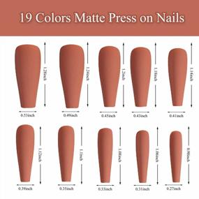 img 2 attached to 400Pcs Matte Solid Colors Long Ballerina Fake Nails - Full Cover Coffin Press On Nails For Women'S Nail Art And Manicure Decoration - Elegant Variety Of Acrylic False Nails