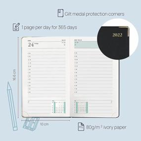 img 2 attached to Stay Organized In 2022 With POPRUN Daily Planner - Hourly One Page Per Day Appointment Book With Monthly Calendar And Pocket Size