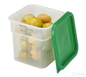 img 1 attached to 🍱 Cambro 4SFSPPSW3190: Set of 3 Square Food Storage Containers with Lids | 4 Quart Size