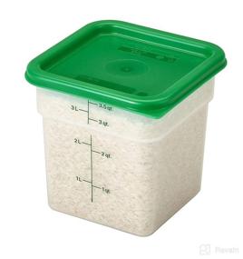 img 2 attached to 🍱 Cambro 4SFSPPSW3190: Set of 3 Square Food Storage Containers with Lids | 4 Quart Size