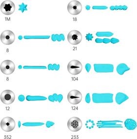 img 3 attached to Набор для украшения торта для начинающих: Kasmoire 10 насадок с 10 одноразовыми кондитерскими мешками для идеальных результатов