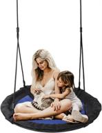 experience the joy of outdoor play with our saucer tree swing - waterproof, adjustable, and safe for kids, adults, and teens! logo