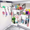 maximize under sink space: 2 tier stretchable organizer with over the door storage logo