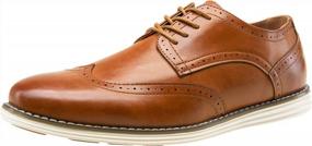 img 4 attached to Step Up Your Style: Vostey Men'S Oxford Wingtips - The Perfect Blend Of Casual And Business Attire