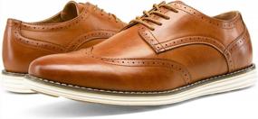 img 1 attached to Step Up Your Style: Vostey Men'S Oxford Wingtips - The Perfect Blend Of Casual And Business Attire