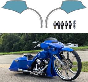 img 4 attached to 🔍 High-Quality Chrome Side Mirrors for Cruiser Chopper Sportster Dyna Softail Street Bike Scooter Dirt Bike and More