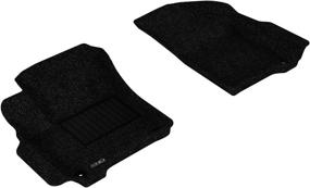 img 4 attached to 🚗 Custom Fit 3D MAXpider L1DG01212209 Front Row Floor Mat for Dodge Journey - Black Classic Carpet Model