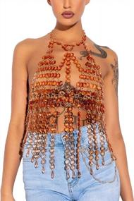 img 3 attached to Women'S Fashion Handmade Crystal Body Chain Bra - Perfect For Party Rave Accessories!