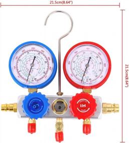 img 2 attached to Honhill Air Conditioner Manifold Gauge Set For R134A, R22, R410A And R404A Refrigerants - 5FT Hose, Adjustable Couplers & Storage Case - A/C Charging & Vacuum Pump Evacuation