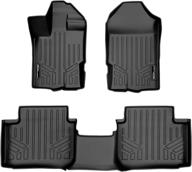 🖤 smartliner custom floor mats 2 row liner set for ford ranger supercab - black vinyl flooring (2019-2022) logo