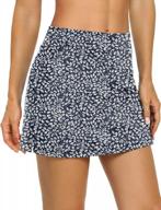 women's loukeith tennis skirt with pockets - mini activewear skort for golf, running and summer workouts logo