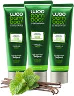 🌿 woo bamboo vanilla mint toothpaste 4: natural, eco-friendly oral care solution logo