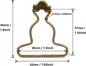 img 3 attached to 20-Pack Of 1-1/2'' Wide Bottom Bronze Suspender Dungaree Buckles For Rompers Sewing DIY