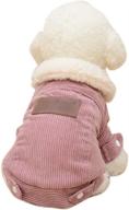 tangpan fleece dog winter coat pet jacket for dog winter coats plus thickening corduroy clothes teddy pink xl logo