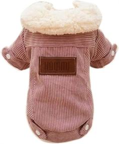 img 2 attached to Tangpan Fleece Dog Winter Coat Pet Jacket For Dog Winter Coats Plus Thickening Corduroy Clothes Teddy Pink XL