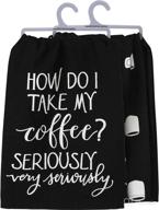 ☕ primitives by kathy coffee lovers kitchen dish towel - a serious tea and java enthusiast логотип