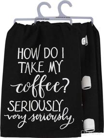 img 3 attached to ☕ Primitives by Kathy Coffee Lovers Kitchen Dish Towel - A Serious Tea and Java Enthusiast