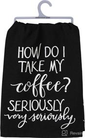 img 2 attached to ☕ Primitives by Kathy Coffee Lovers Kitchen Dish Towel - A Serious Tea and Java Enthusiast