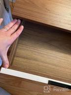 img 1 attached to Frylr Nightstand End Table With Drawer, Touch & Hand Waving Control, LED Light Bedside Tables For Bedroom, Living Room And Sofa Side In Light Walnut And White review by Danielle Phillips