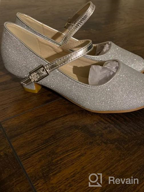 img 1 attached to Dazzle Your Little Princess: EIGHT 💎 KM Glittery Girls' Shoes Perfect for Weddings review by Edgar Clark