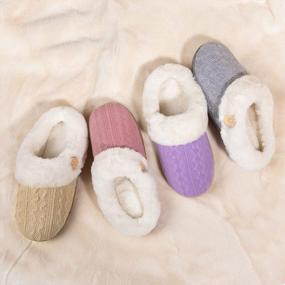 img 1 attached to ULTRAIDEAS Women'S Comfy Fleece Lined Slippers With Memory Foam