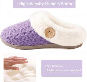 img 3 attached to ULTRAIDEAS Women'S Comfy Fleece Lined Slippers With Memory Foam