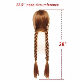img 1 attached to Kids Girls Brown Wavy Cosplay Wig With Bangs For Movie Costume Briad Halloween Peluca Marrón Christmas Party