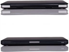 img 3 attached to Hard Shell Case And Keyboard Cover For MacBook Pro 13 Inch With CD-ROM (2009-2012) - Black By RUBAN