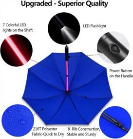 img 2 attached to Stay Dry In Style: Bestkee Lightsaber Umbrella With LED Laser Sword And Torch For Ultimate Rain Protection In 7 Color Changing Shaft