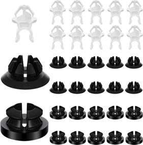 img 4 attached to Hood Prop Rod Holder Set of 30 - Black & White Clips for Car Hood Rod - Suction Hood Rod Holder 91503-SS0-003 - Suitable for Most Automobiles