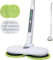 🧹 efficient electric mops for wood floor cleaning with 4 reusable microfiber pads logo