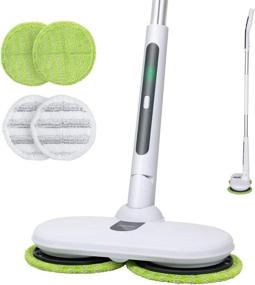 img 4 attached to 🧹 Efficient Electric Mops for Wood Floor Cleaning with 4 Reusable Microfiber Pads