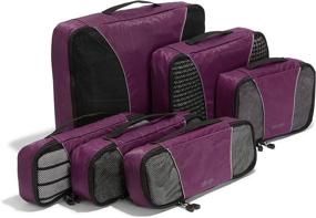 img 4 attached to 🧳 Efficiently Organize Your Travels with eBags Classic 6pc Packing Cubes in Eggplant